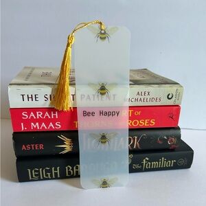 Bee Happy Handmade Bookmark Bees